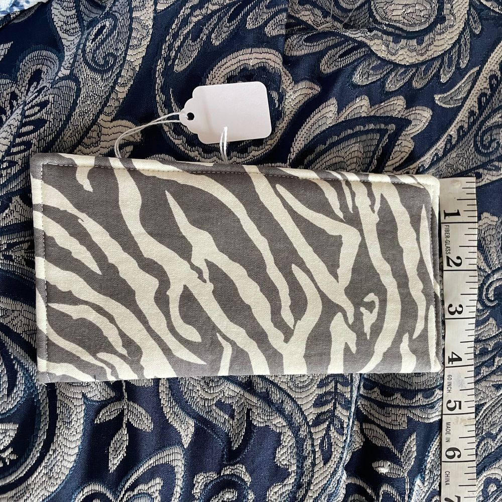 Handmade fabric wallet‎ billfold washable cotton baseball monkeys zebra NEW - Picture 3 of 16